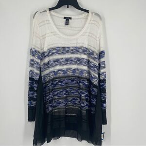 Alfani Women’s Scoop Neck Knit 2 Piece Sweater Size XL